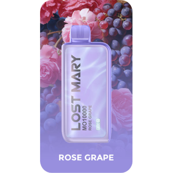 Lost Mary MO10000 10000 Puffs Rechargeable Vape Disposable 18mL Best Flavor Rose Grape