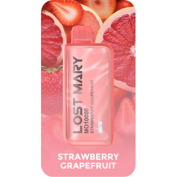 Lost Mary MO10000 10000 Puffs Rechargeable Vape Disposable 18mL Best Flavor Strawberry Grapefruit