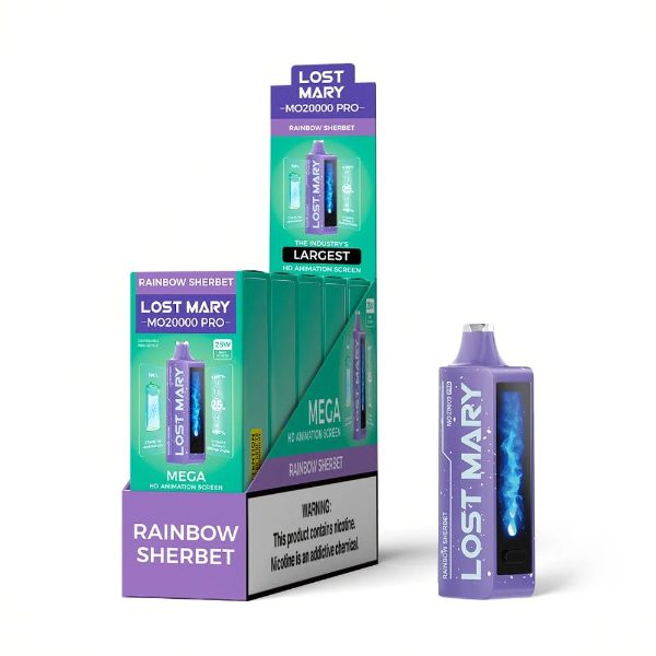 Lost Mary MO20000 PRO Recharge Disposable Vape Rainbow Sherbert