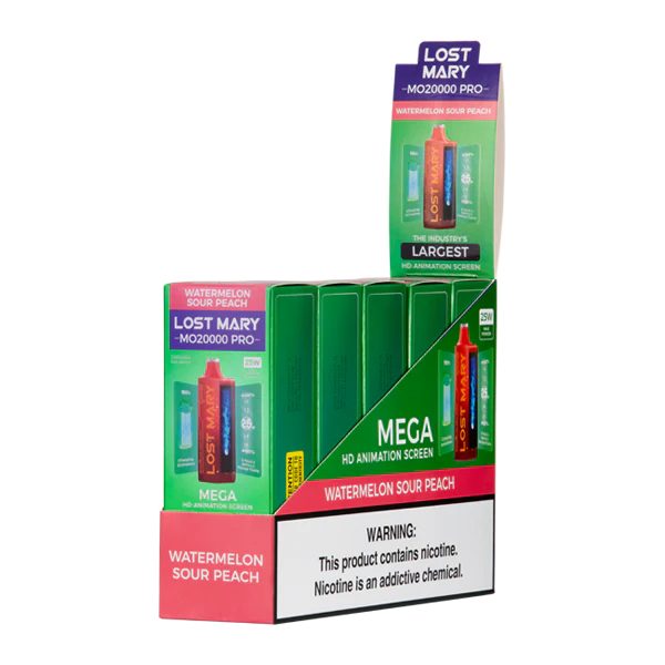 Lost Mary MO20000 PRO Recharge Disposable Vape Watermelon Sour Peach