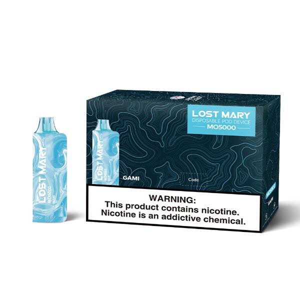 Lost Mary MO5000 3% 5000 Puffs Rechargeable Vape Disposable 10mL Best Flavor Gami