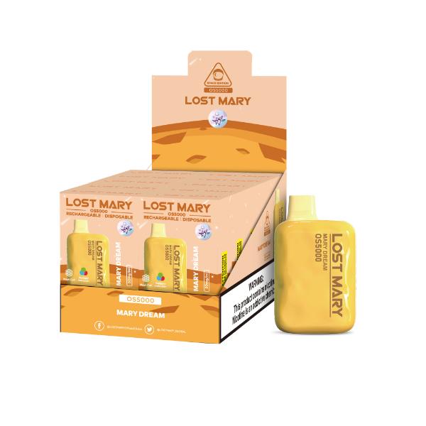 Lost Mary OS5000 Rechargeable Disposable Vape by Elf Bar 10 Pack 13mL Best Flavor Mary Dream