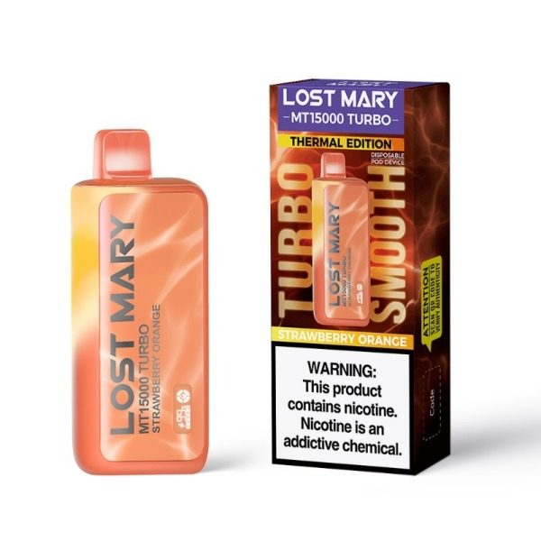 Lost Mary MT15000 Turbo Thermal Edition Rechargeable Vape - Strawberry Orange