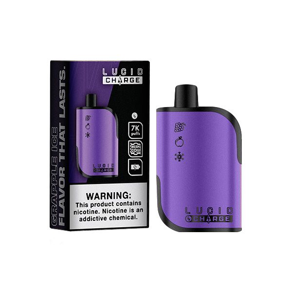 Lucid Charge 7000 Puffs Disposable Vape 14mL $2.99 eLiquid.com Lucid Charge 7000 Puffs Disposable Vape 14mL $2.99 eLiquid.com