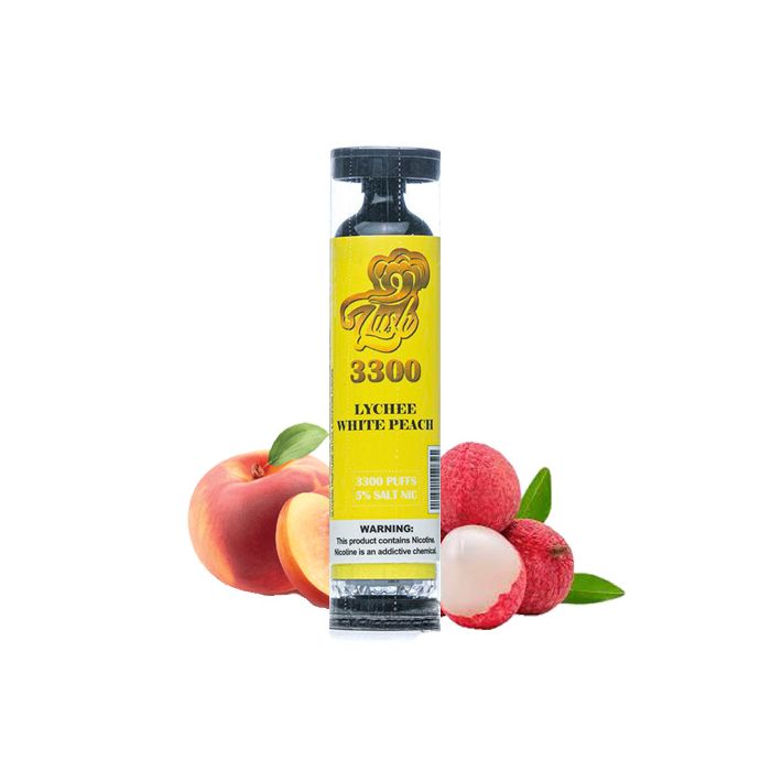 Lush 3300 Disposable Vape 10 Pack 8.2mL Best Flavor Lychee White Peach