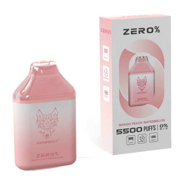 Snowwolf Zero 5500 Puffs 10-Pack Disposable Vape 14mL Best Flavors Mango Peach Watermelon