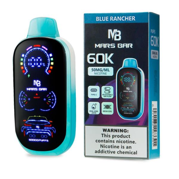 Mars Bar 60K Puff Disposable-Blue Rancher-50mg-Single Disposable