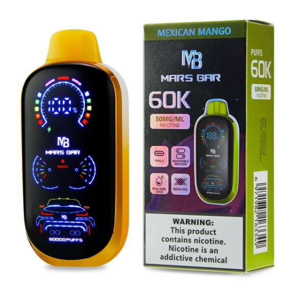 Mars Bar 60K Puff Disposable-Mexican Mango-50mg-Single Disposable