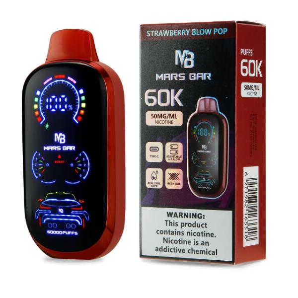 Mars Bar 60K Puff Disposable-Strawberry Blow Pop-50mg-Single Disposable