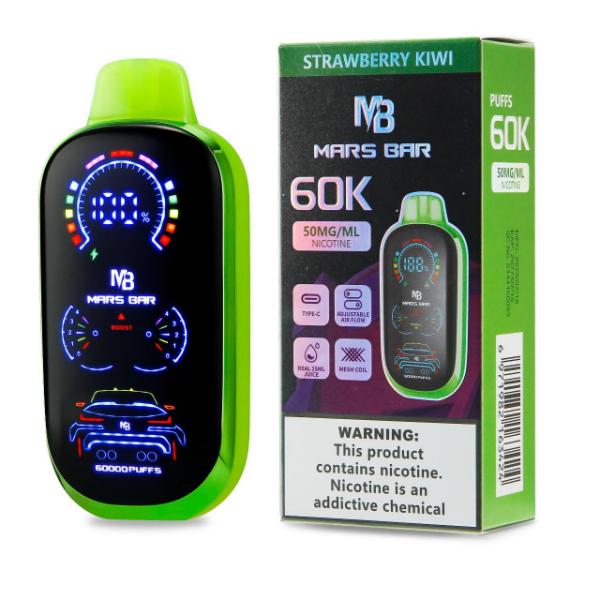 Mars Bar 60K Puff Disposable-Strawberry Kiwi-50mg-Single Disposable