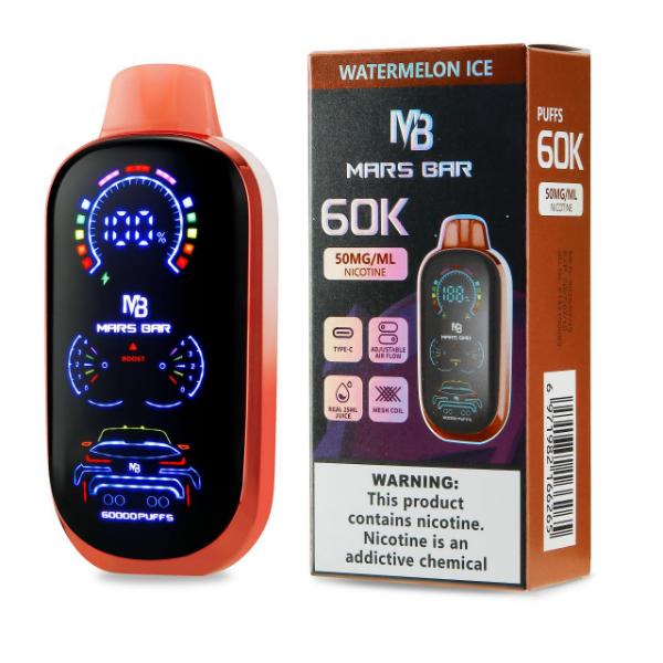 Mars Bar 60K Puff Disposable-Watermelon Ice-50mg-Single Disposable