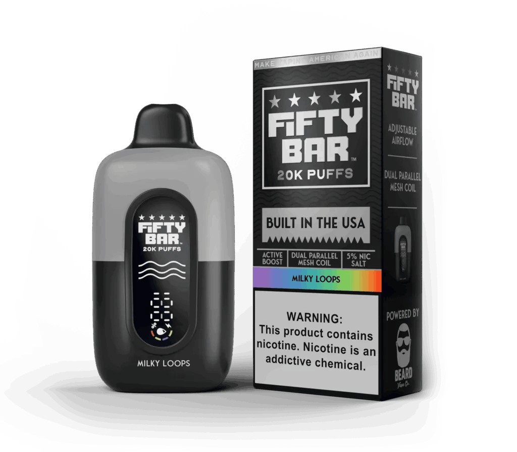 Fifty Bar V2 20000 Puff Disposable-5-Pack-Milky Loops-50mg