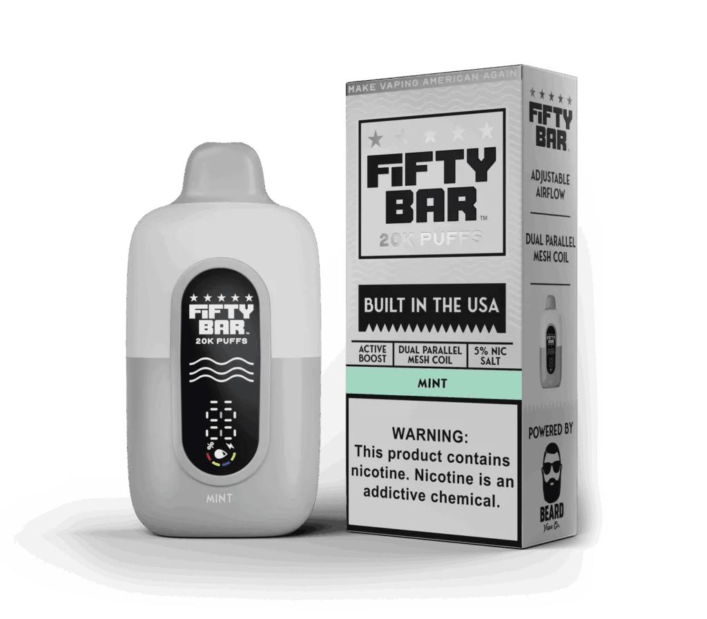 Fifty Bar V2 20000 Puff Disposable-5-Pack-Mint-50mg