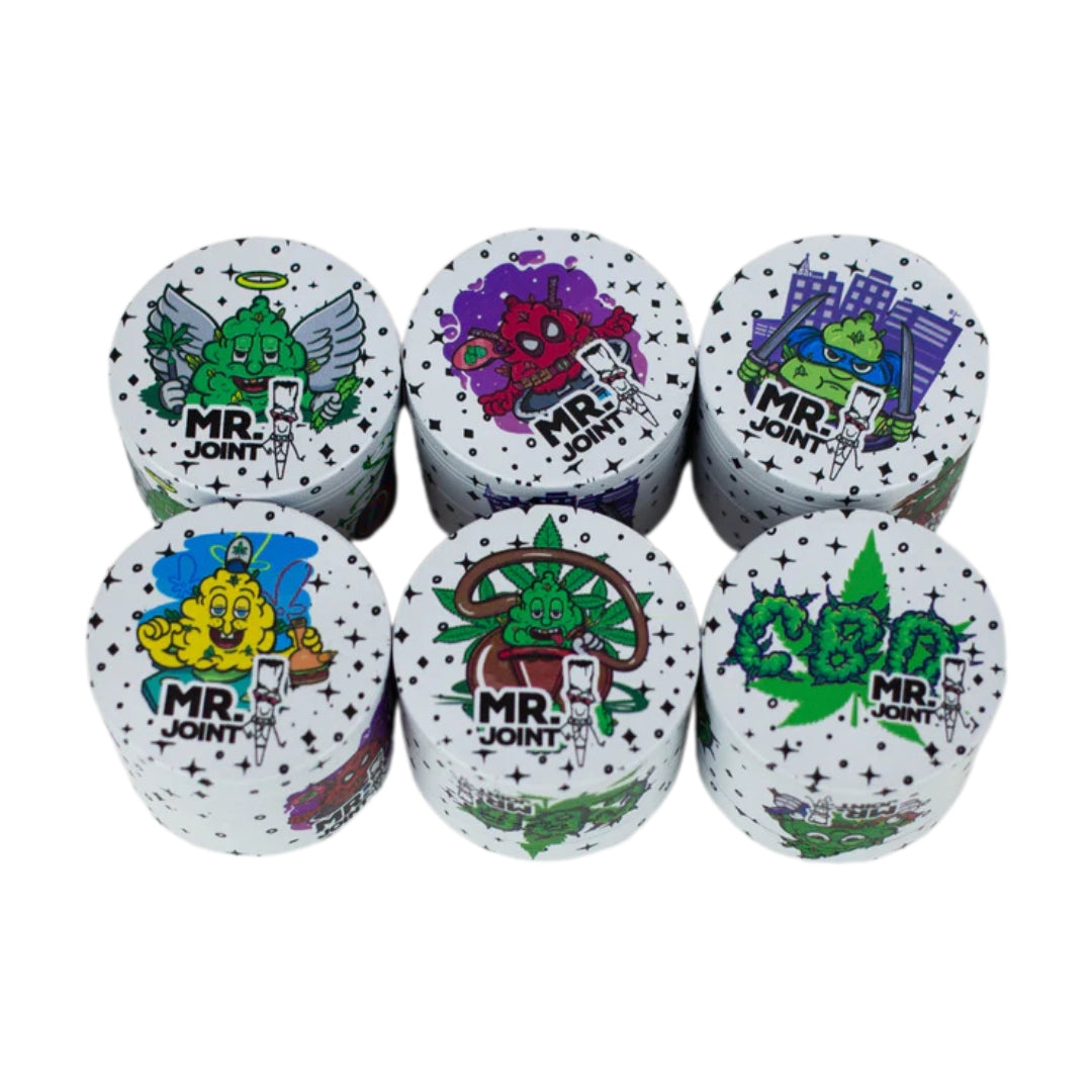 Mr Joint Cannabis 50mm Premium Zinc Alloy Herb Grinder