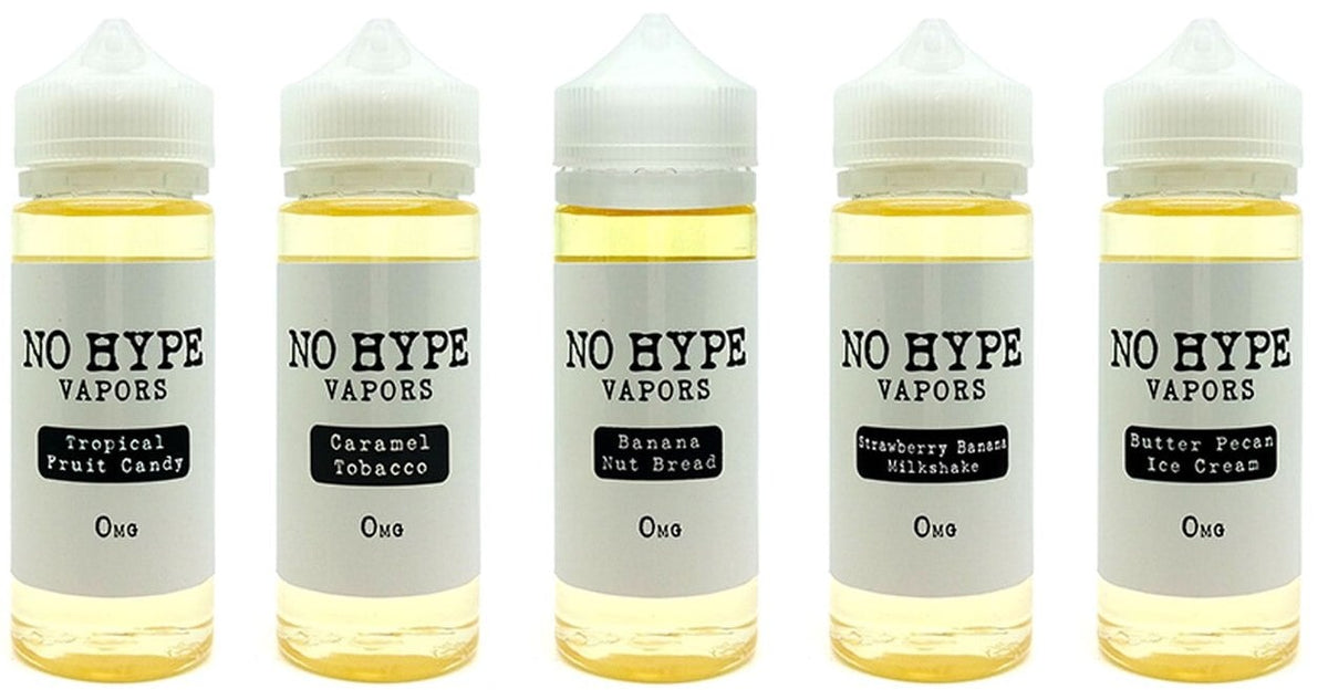 No Hype Vapors 120ML - 6mg - Butter Pecan Ice-Cream