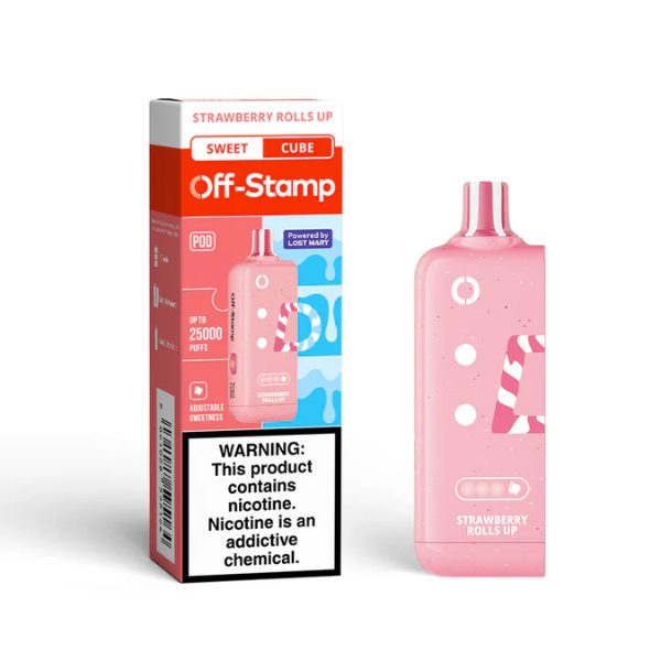 Off-Stamp X-CUBE 25,000 Puffs Flavor Pods Strawberry Rolls Up