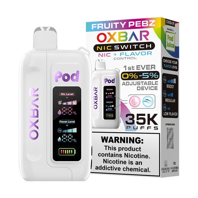 OXBAR Pod Juice NIC Switch 35,000 Puff Disposable Fruity Pebz