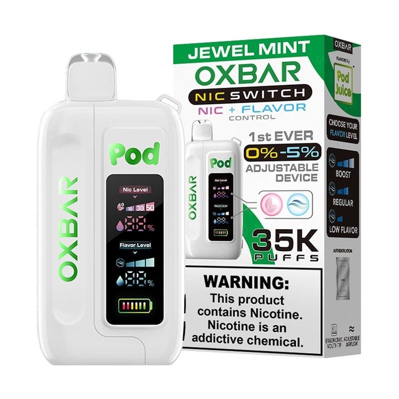 OXBAR Pod Juice NIC Switch 35,000 Puff Disposable Jewel Mint