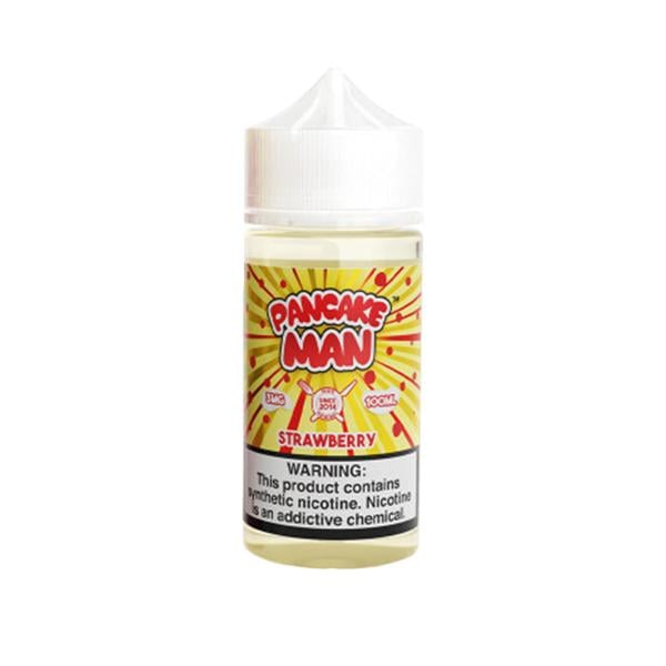 Pancake Man Series E-Liquid 100mL (Freebase)-0mg-Strawberry