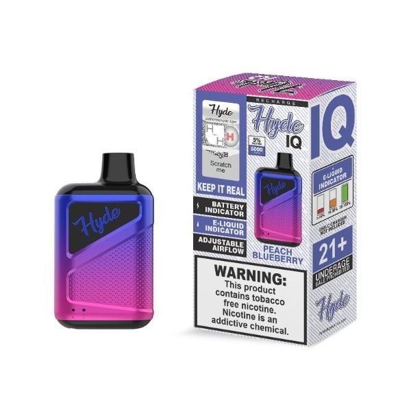 Peach Blueberry Hyde IQ 5000 Puffs Disposable