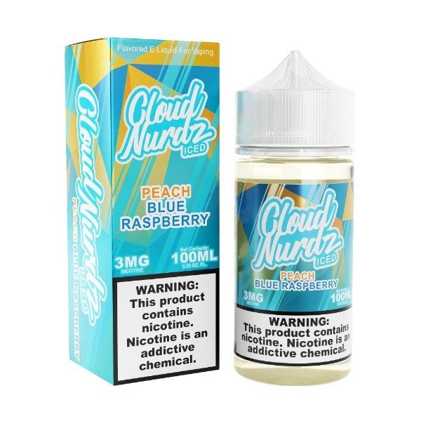 Cloud Nurdz 100ML E-Liquid - Peach blue razz ice