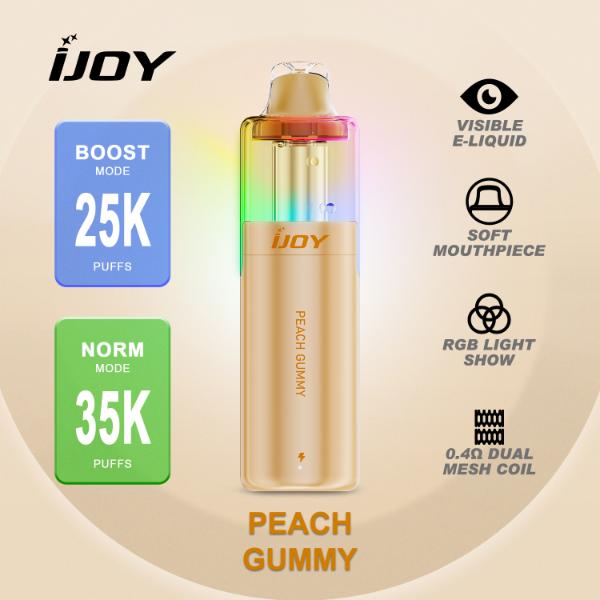 iJoy XP35,000 Puffs Disposable-Peach Gummy-Single Disposable-5%-18mL
