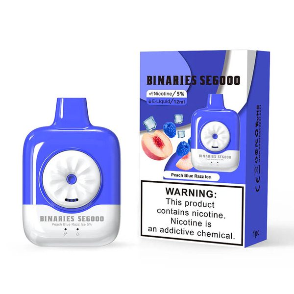 Best Deal HorizonTech Binaries Cabin SE6000 Puffs Disposable - Peach Blue Razz Ice