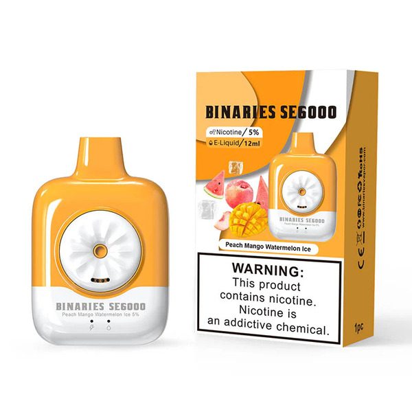 Best Deal HorizonTech Binaries Cabin SE6000 Puffs Disposable - Peach Mango Watermelon Ice