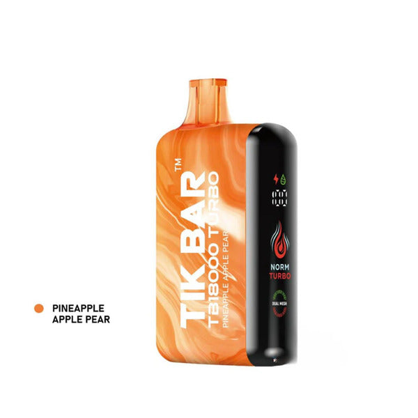 TIK BAR TB18000 Turbo Rechargeable Disposable Vape 18mL 5 Pack $47.79 eLiquid.com TIK BAR TB18000 Turbo Rechargeable Disposable Vape 18mL 5 Pack $47.79 eLiquid.com
