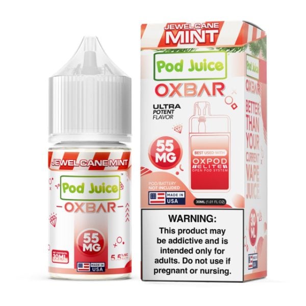 Pod Juice x OXBAR Salt E-Liquid 30mL Jewel Cane Mint