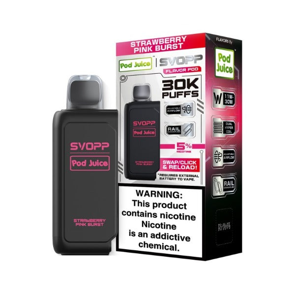 Pod Juice SVOPP 30,000 Puffs Disposable (Pod Only) - Strawberry Pink Burst