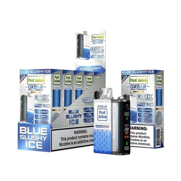 Pod Juice x OXBAR Magic Maze 2 30k Puffs Rechargeable Disposable - Blue Slushy Ice