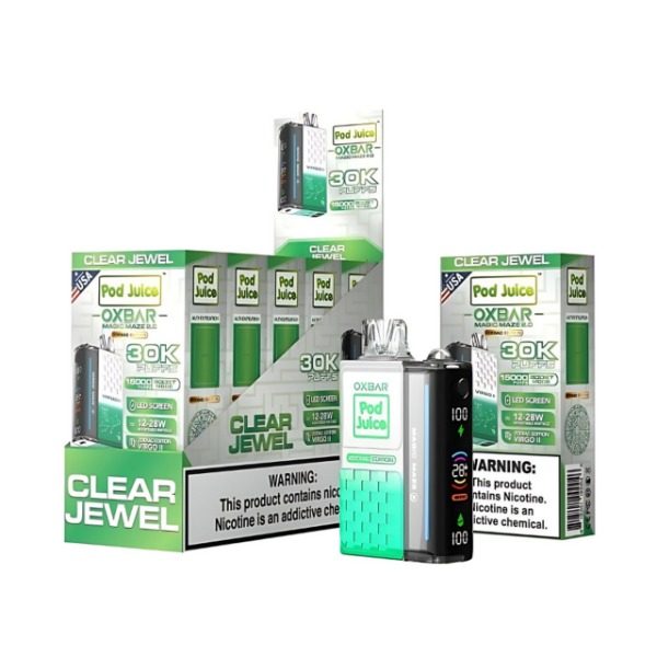 Pod Juice x OXBAR Magic Maze 2 30000 Puffs Rechargeable Disposable - Clear Jewel