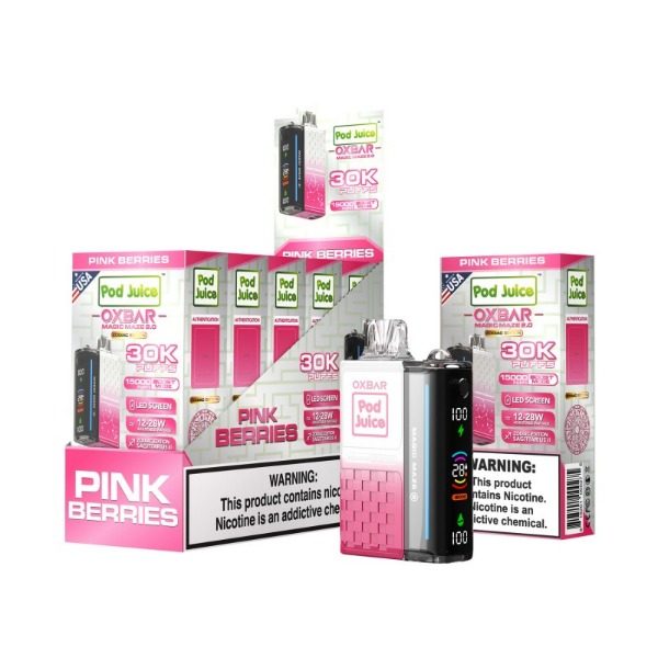 Pod Juice x OXBAR Magic Maze 2 30000 Puffs Rechargeable Disposable - Pink Berries