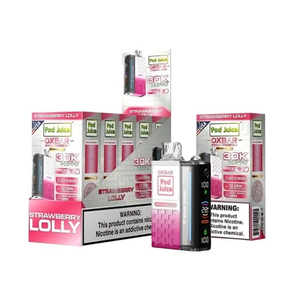 Pod Juice x OXBAR Magic Maze 2 30000 Puffs Rechargeable Disposable - Strawberry Lolly