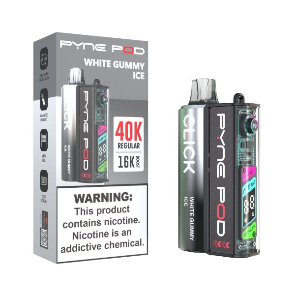 Pyne Pod Click 40,000 Puffs Disposable Kit White Gummy Ice