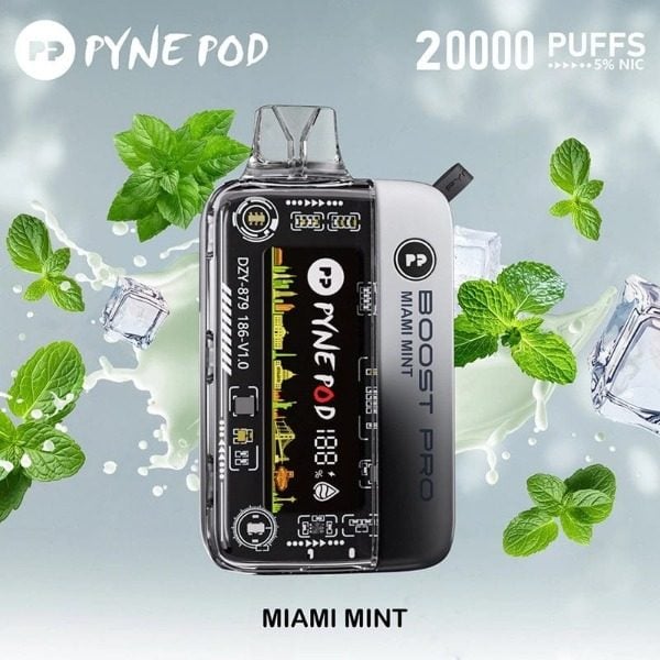 Pyne Pod Boost Pro 20000 Puffs Rechargeable Disposable - Miami Mint