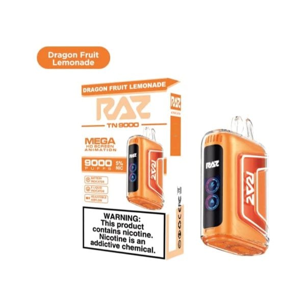 RAZ TN9000 9000 Puffs Disposable Dragon Fruit Lemonade Packaging