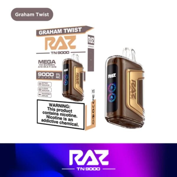 RAZ TN9000 9000 Puffs Disposable Graham Twist