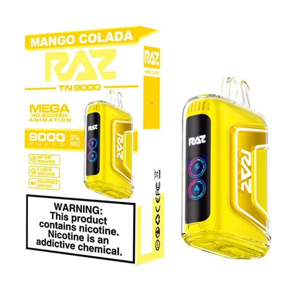RAZ TN9000 9000 Puffs Disposable Mango Colada Packaging