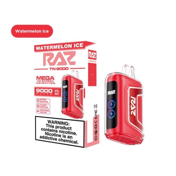 RAZ TN9000 9000 Puffs Disposable Watermelon Ice Packaging