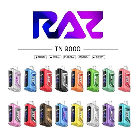 RAZ TN9000 9000 Puffs Disposable Vape 12mL Best Flavors