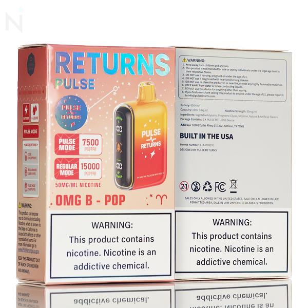 PULSE RETURNS 15000 PUFF DISPOSABLE VAPE $17.50 eLiquid.com PULSE RETURNS 15000 PUFF DISPOSABLE VAPE $17.50 eLiquid.com