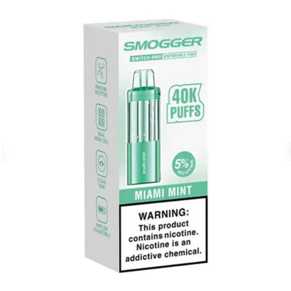 Smogger Switch Pro 40K Replacement Pod Cartridge-Miami Mint-Single Disposable-5%-19mL
