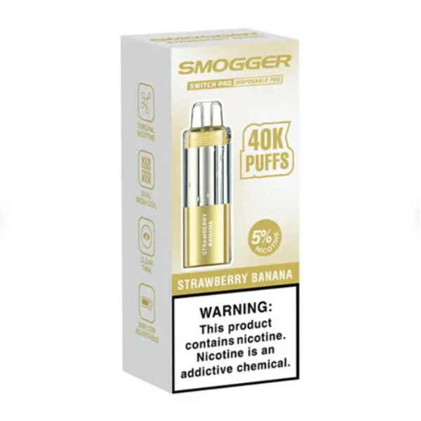 Smogger Switch Pro 40K Replacement Pod Cartridge-Strawberry Banana-Single Disposable-5%-19mL