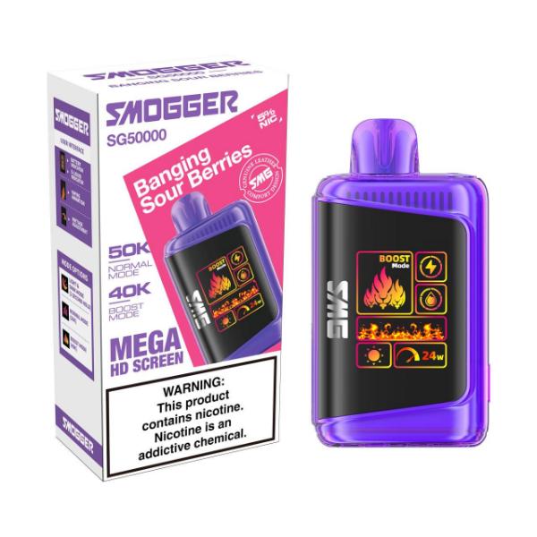 Smogger SG50000 Puff Disposable-Banguin Sour Berries-Single Disposable-5%-24mL