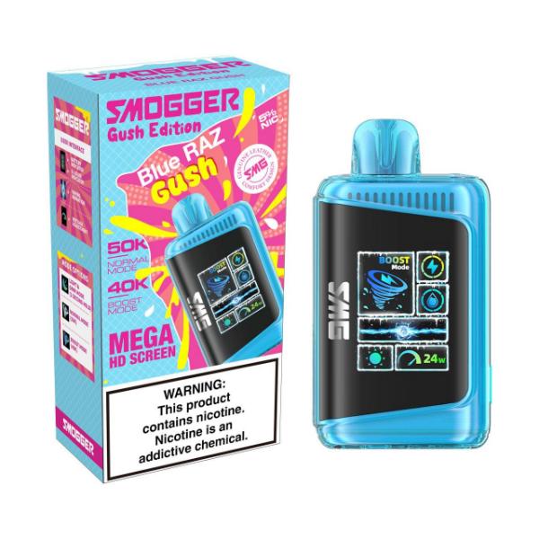 Smogger SG50000 Puff Disposable-Blue Razz Gush-Single Disposable-5%-24mL