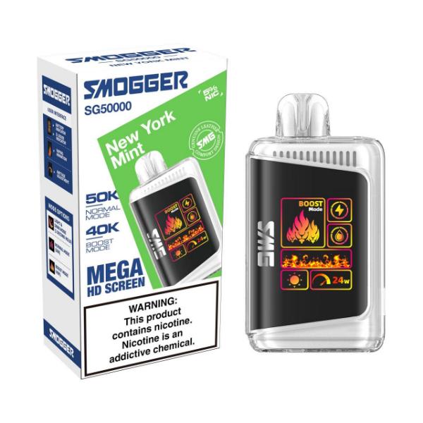 Smogger SG50000 Puff Disposable-New York Mint-Single Disposable-5%-24mL
