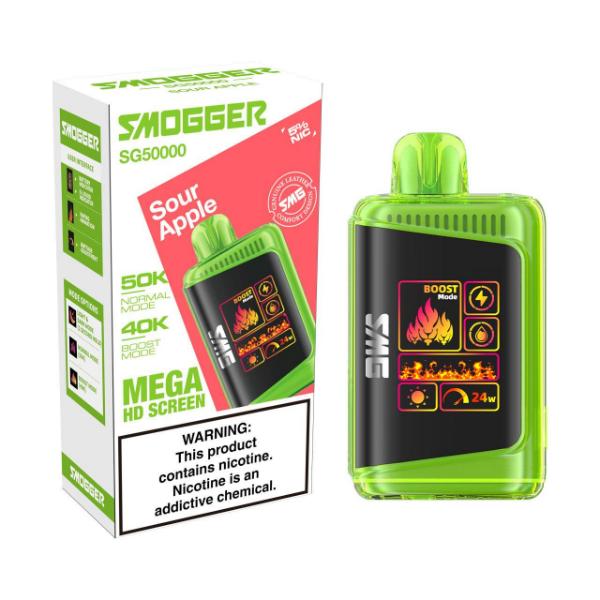 Smogger SG50000 Puff Disposable-Sour Apple-Single Disposable-5%-24mL