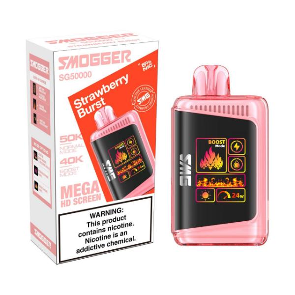 Smogger SG50000 Puff Disposable-Strawberry Brust-Single Disposable-5%-24mL